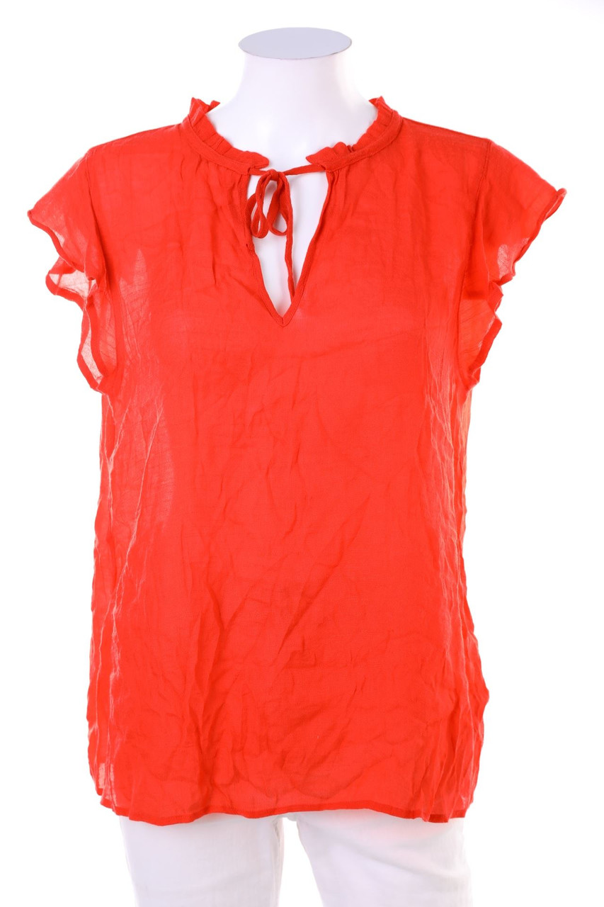 TERRANOVA - Kurzarm-Bluse mit Schnürung - XL