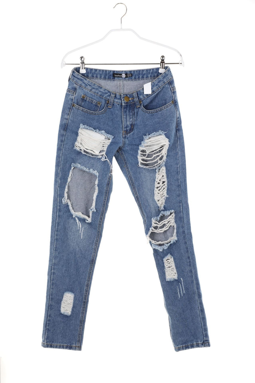 Boohoo - Destroyed Skinny-Jeans - D 34