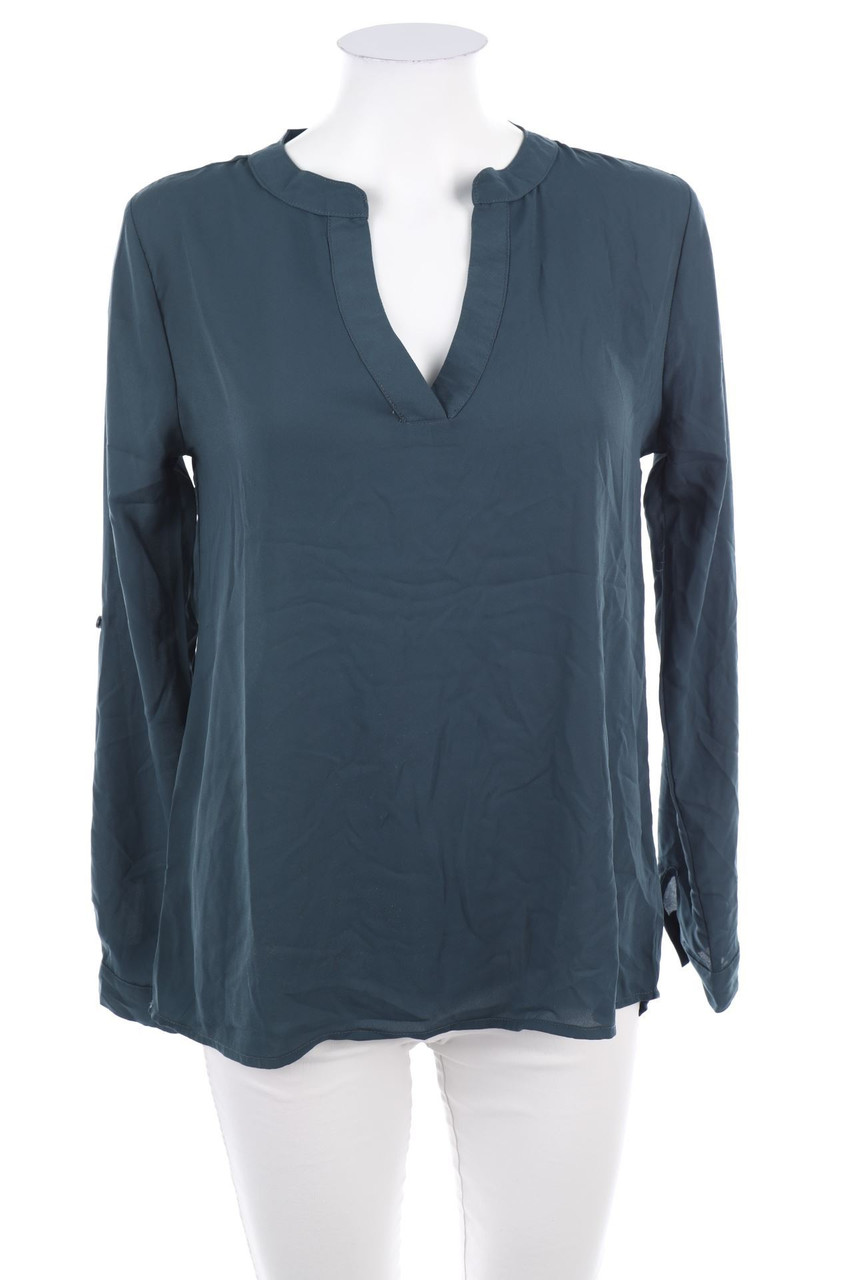 AMISU - Bluse mit Krempel-Ärmeln - XS