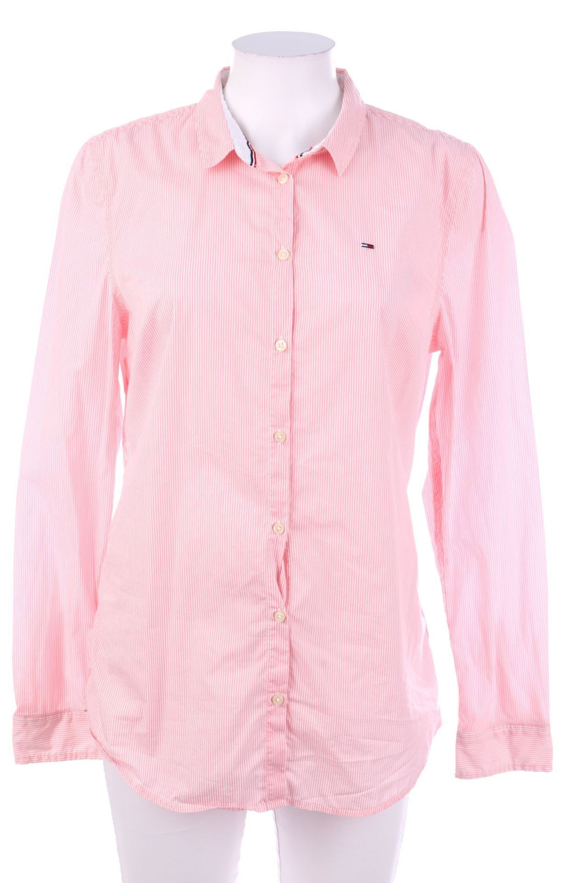 TOMMY JEANS Tommy Hilfiger - Streifen-Hemd-Bluse mit Logo-Stickerei - L