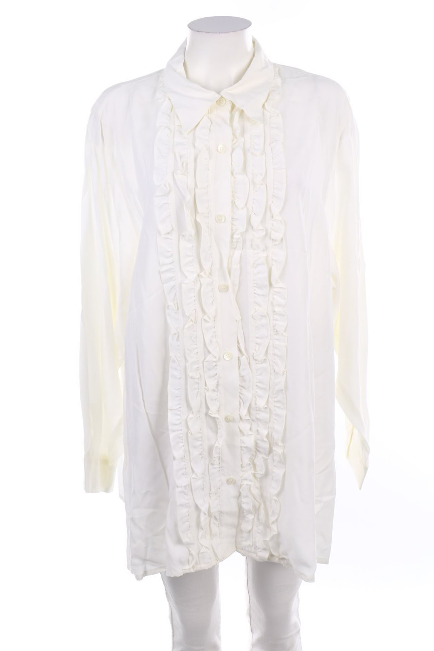 B.B Design Jytte Meilvang - Hemd-Bluse mit Volants - XL