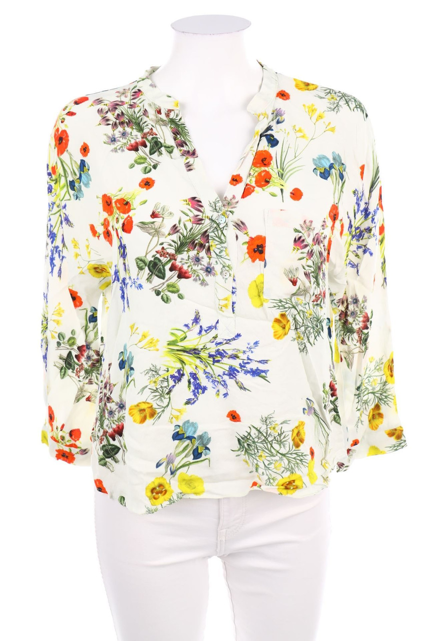 No Label - Blouse with Flower Print - D 36-38