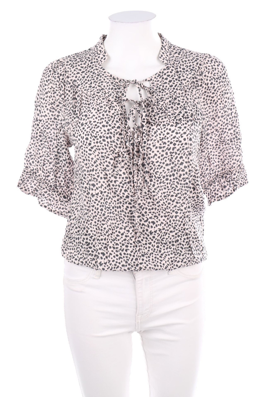 NAF NAF - Kurzarm-Bluse mit Print - D 36