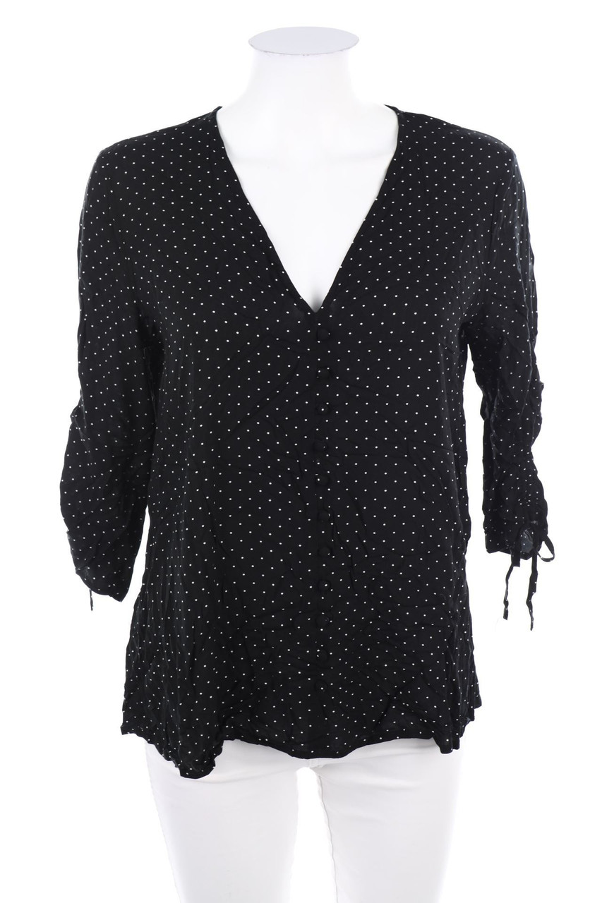 No Label - Polka Dot-Blouse with 3/4 Sleeve - D 38-40
