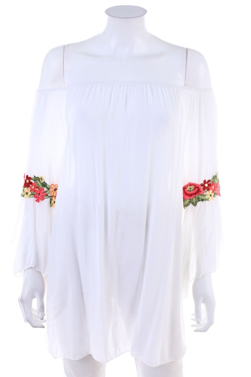 No Label - Off-the-shoulder blouse with Applications - XL