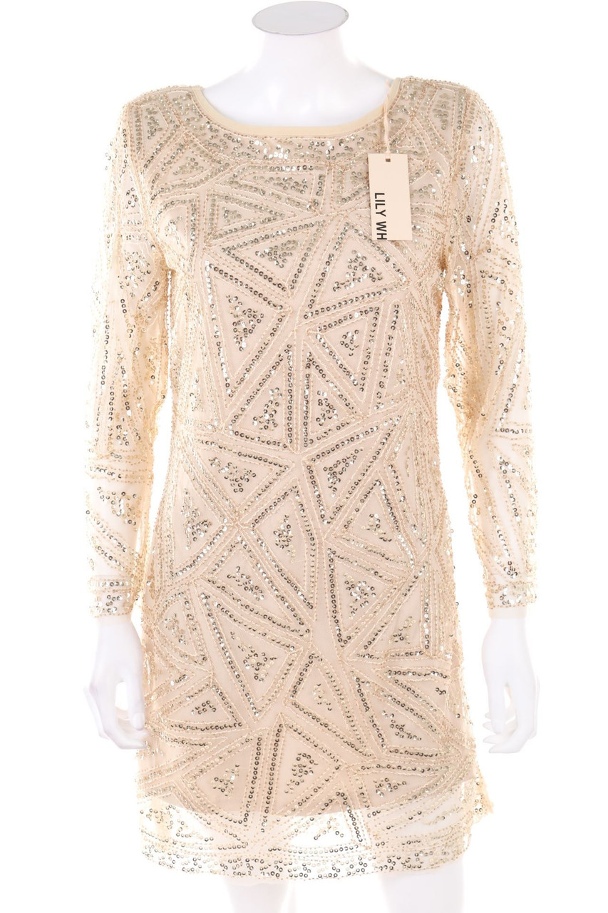 LILY WHITE - Dress with Sequins - S