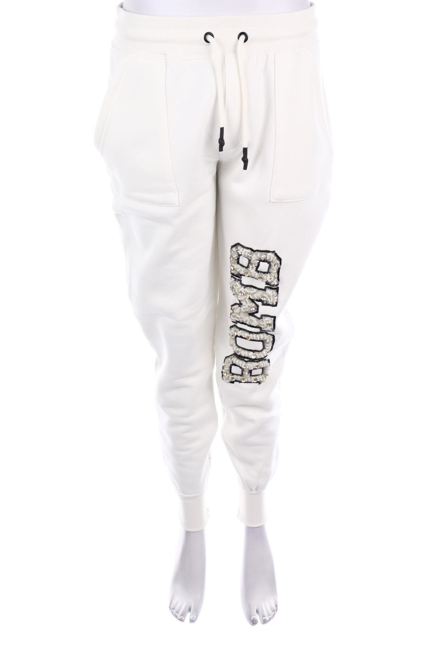 Simona Corsellini - Sweatpants mit Schmuckstein-Applikation - M