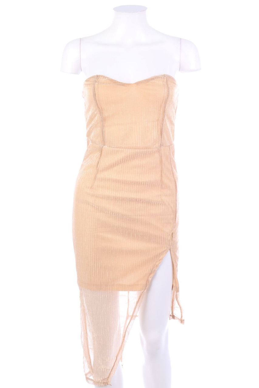 SECONDHAND - Glitzer-Kleid mit asymmetrischem Schnitt - L