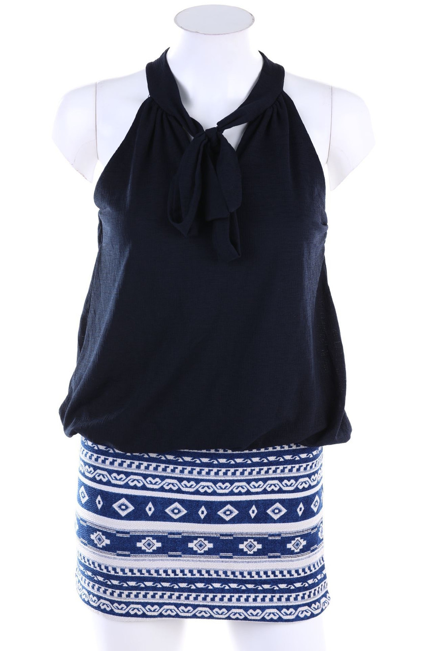 No Label - Mini Dress with Ethno Print - M