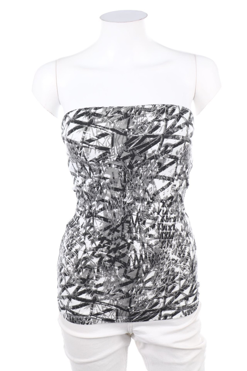 No Label - Bustier Top with Print - XS