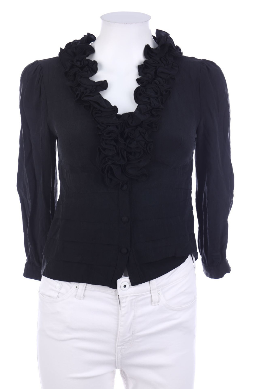 No Label - Blouse with 3/4 Sleeve with Volants - XS