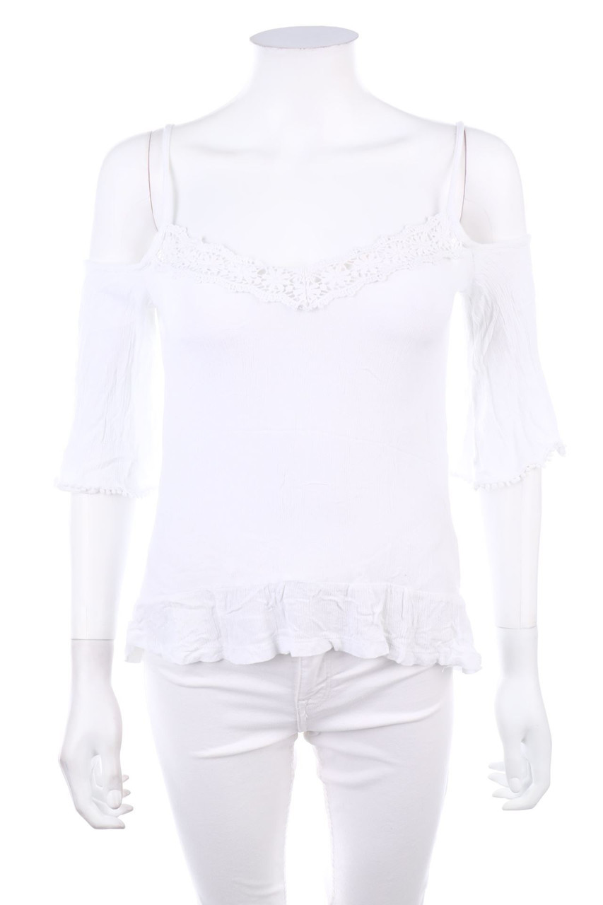 Pimkie COLLECTION - Cold-Shoulder-Bluse mit Spitze - S