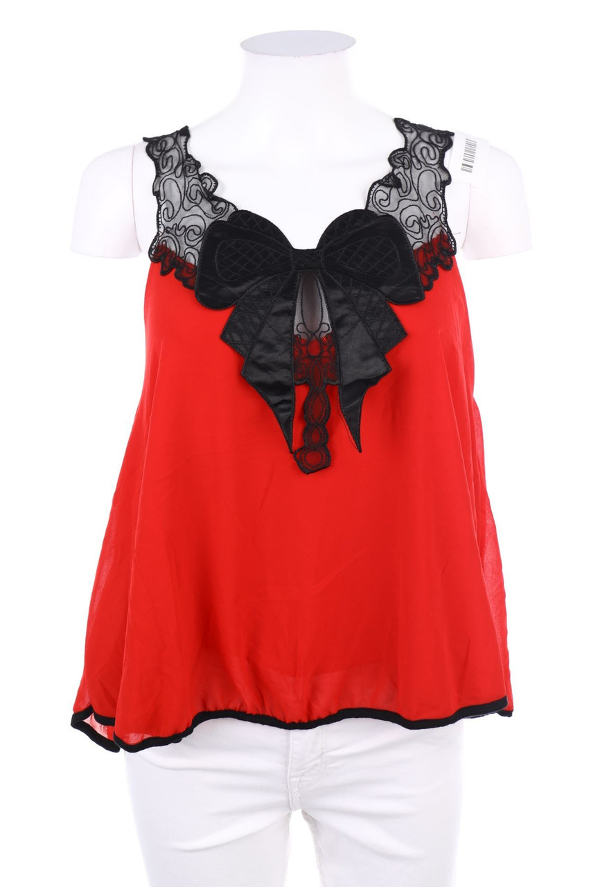 No Label - Blouse Top with Bow - S