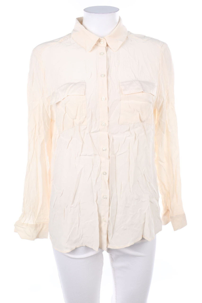 CAROLL - Seiden-Bluse mit aufgesetzten Taschen - D 40