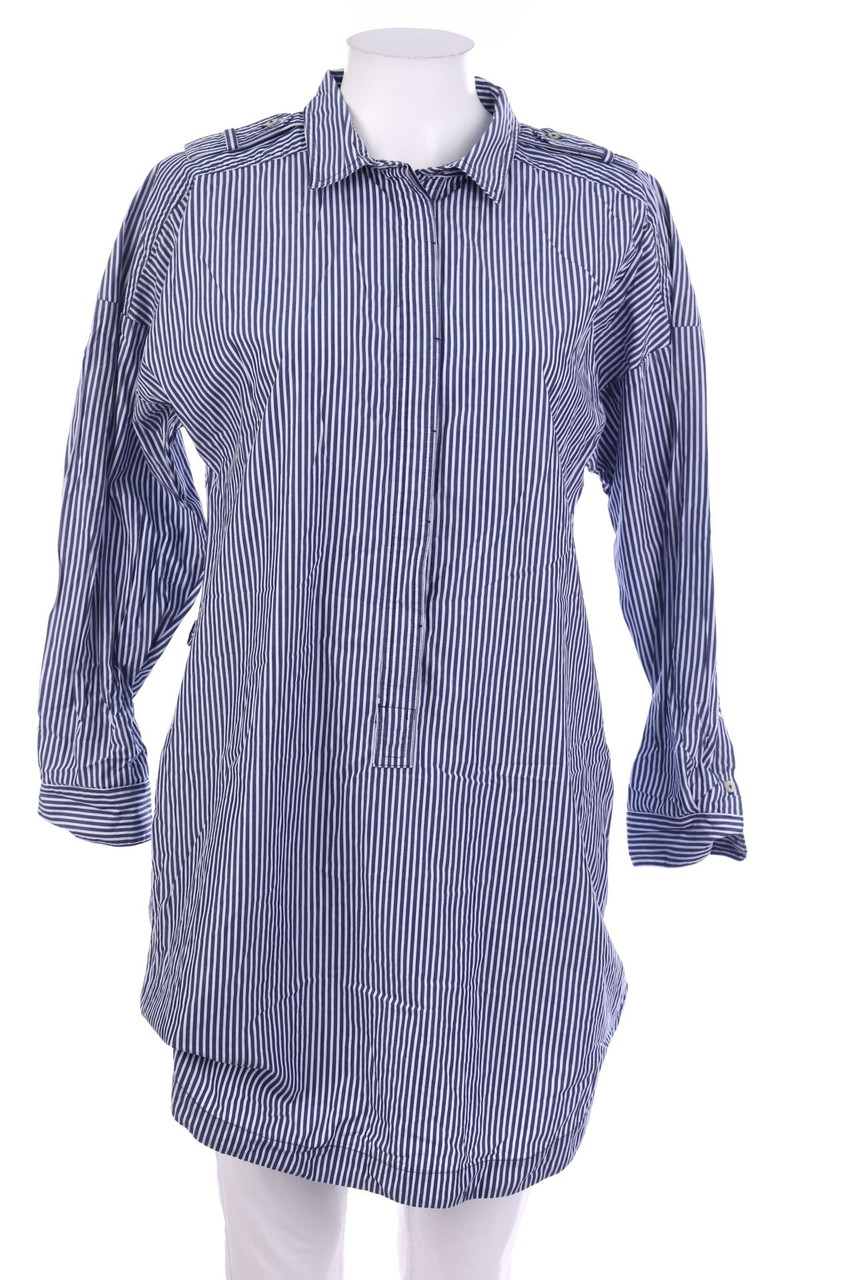 ZARA - Cotton Shirt Dress with Stripes - M