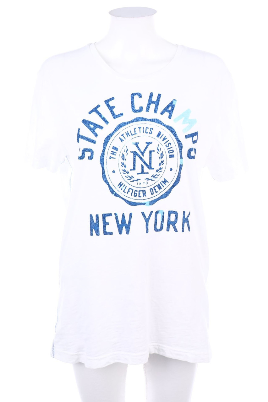 Hilfiger Denim - Kurzarm-Shirt mit Logo-Print - M