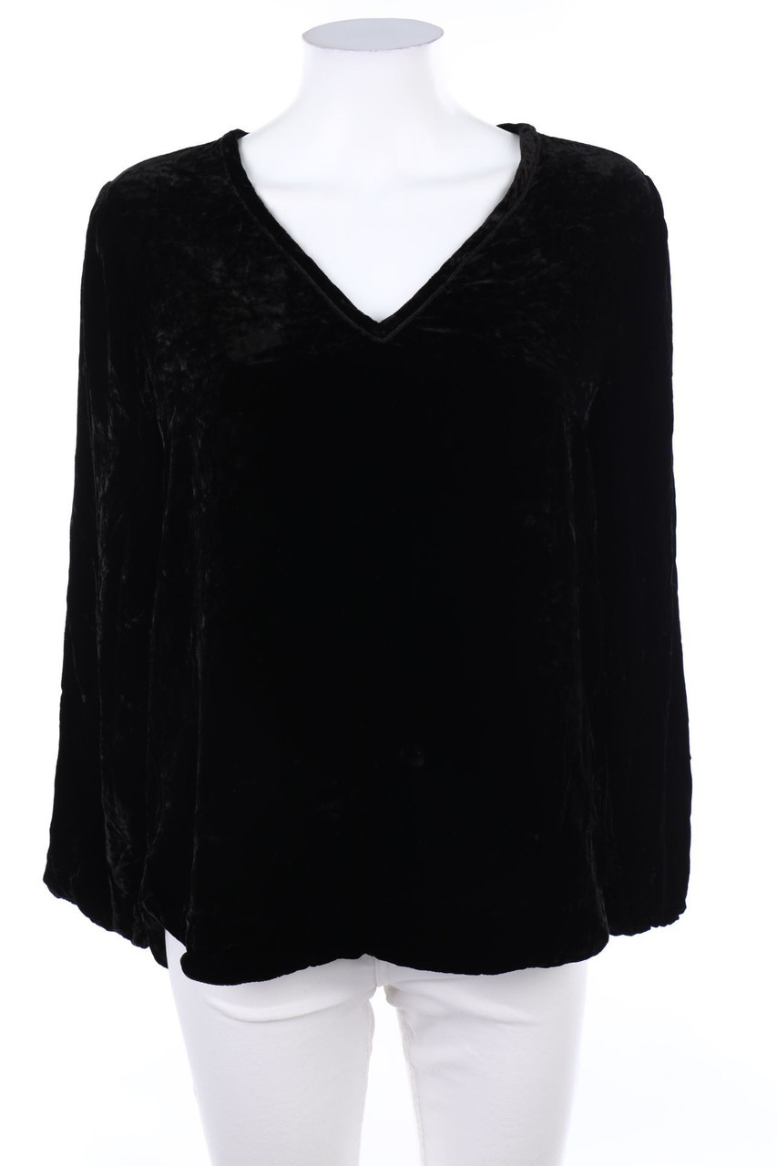 SECOND FEMALE - Velvet Longsleeve-Shirt with Silk - L