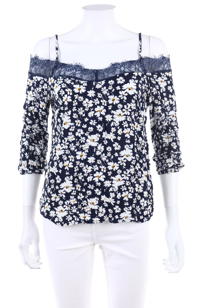 No Label - Off-the-shoulder blouse with Flower Print - M