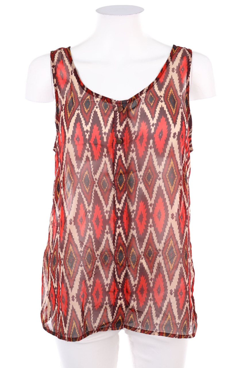 VERO MODA - Blusentop mit Ethno-Print - M
