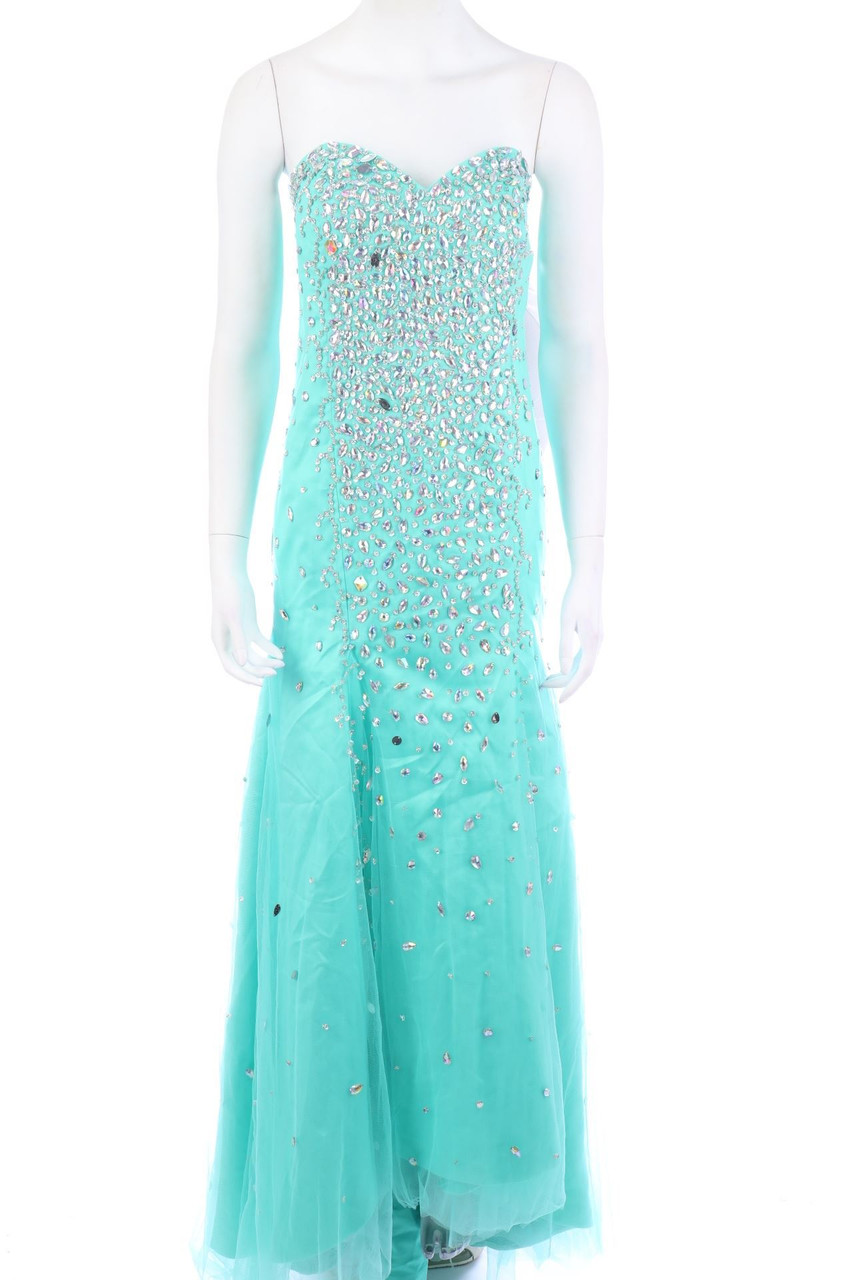 No Label - Evening Dress with Jewelry Stones - M