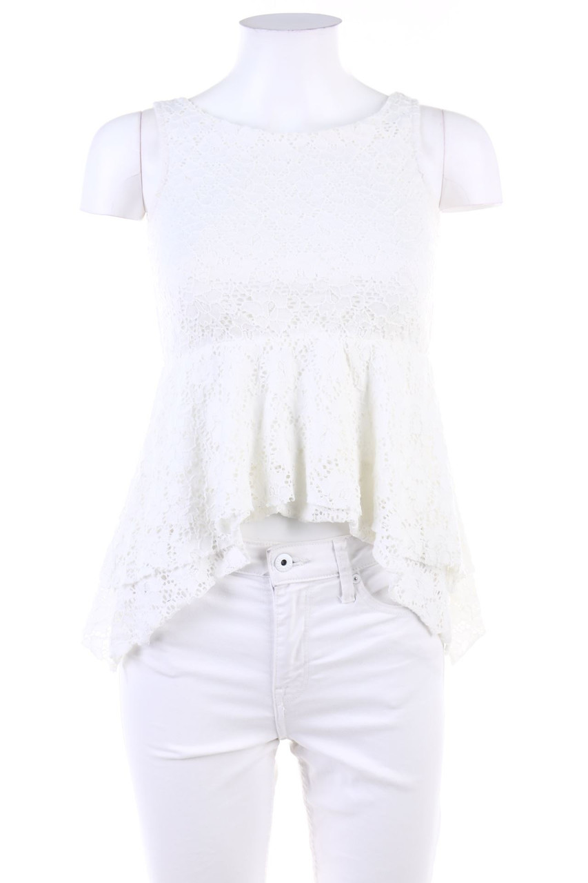 Ohne Label - Spitzen-Blusentop - S