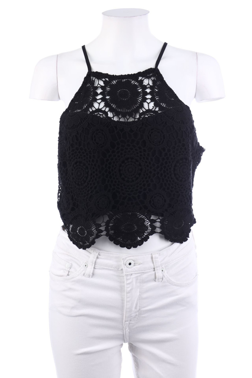 Abercrombie & Fitch - Top with Crochet Knit Details - M
