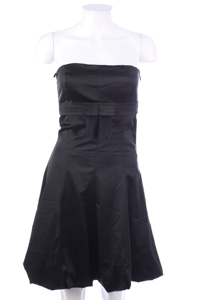 No Label - Satin Cocktail Dress with Bow - M