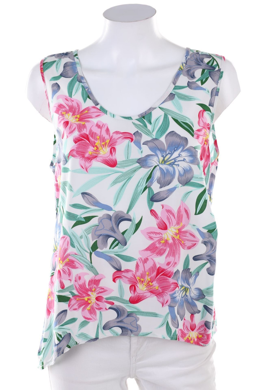 No Label - Blouse Top with Flower Print - L