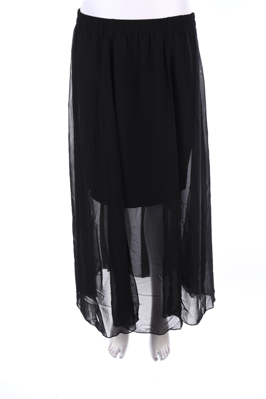 No Label - Chiffon-Skirt with Slit - D 44