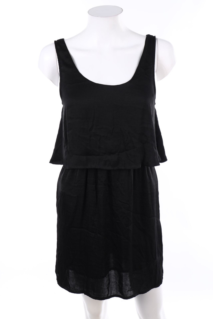 Ohne Label - Satin-Party-Kleid im Layer Look - XS