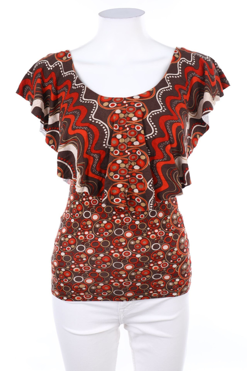 SECONDHAND - Carmen-Shirt with Print - S