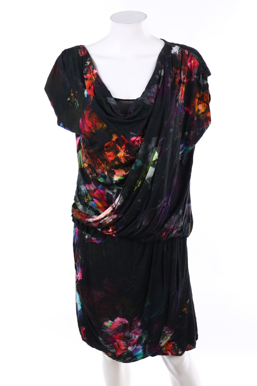 apriori - Print-Dress with Draping - D 40