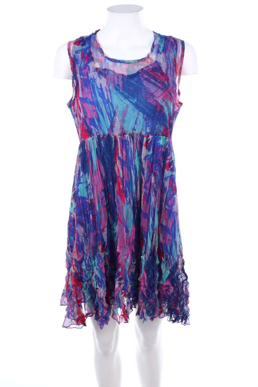 No Label - Mesh-dress with Print - M