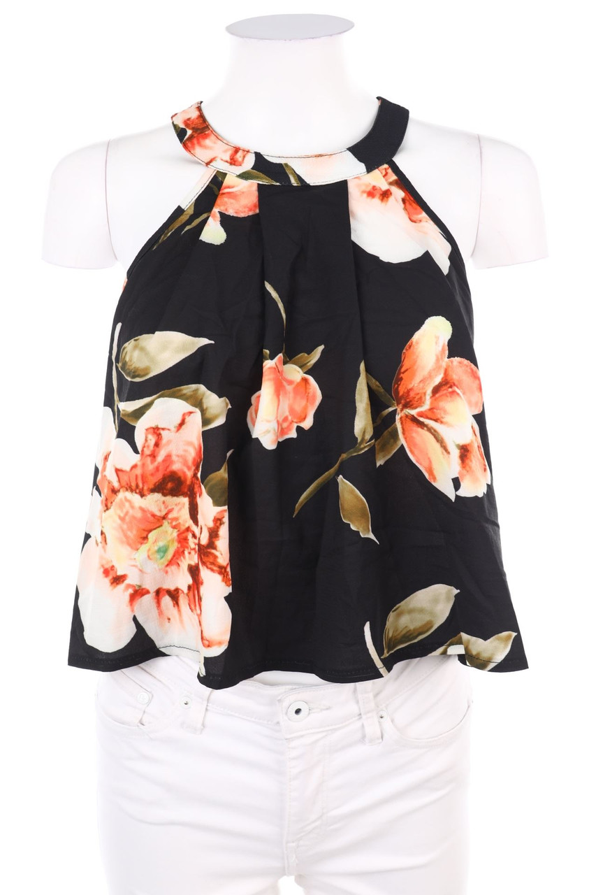 No Label - Blouse Top with Flower Print - XL