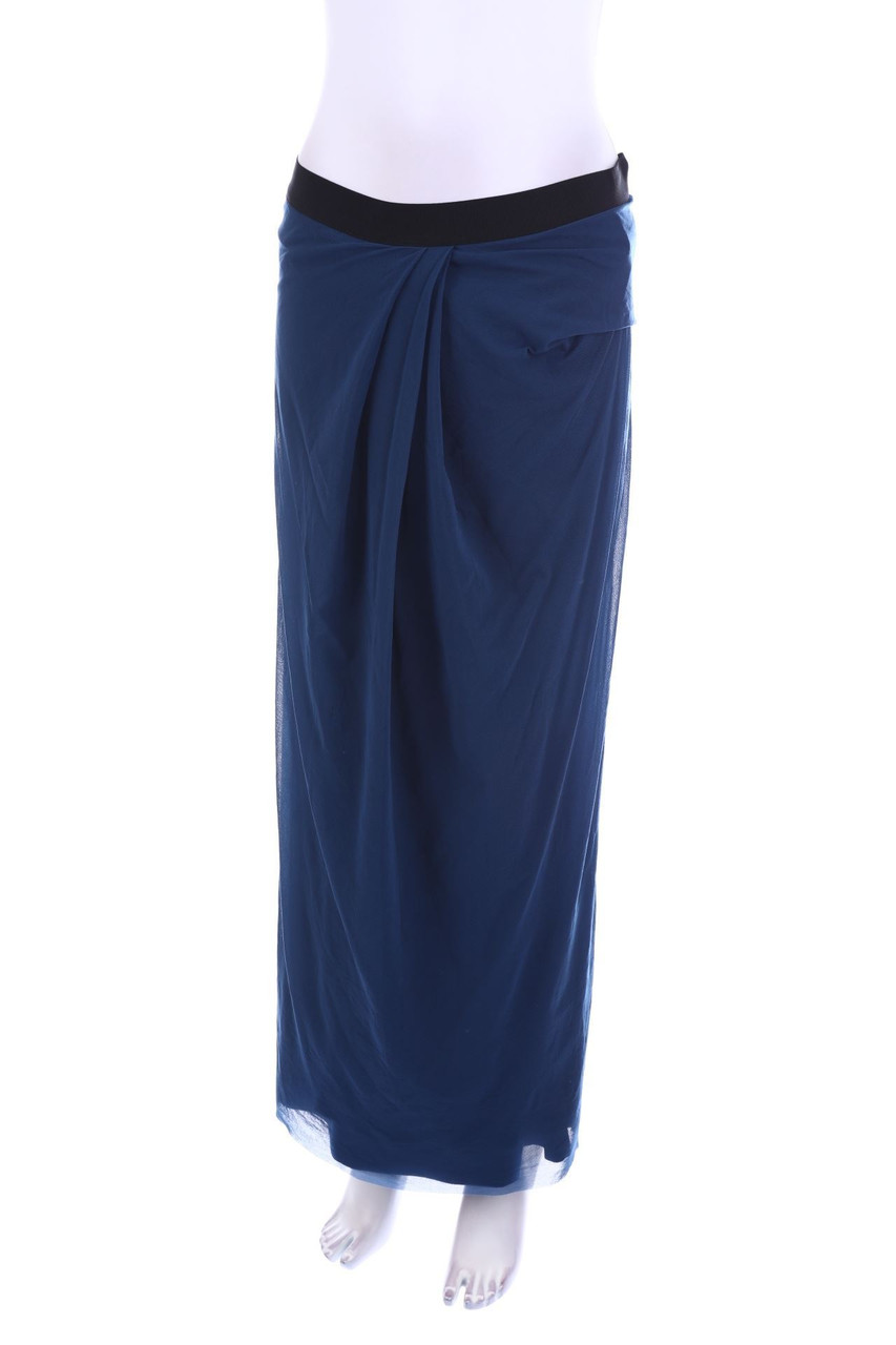 Scee by Twin-set - Maxi-Rock aus Mesh mit Drapierung - S