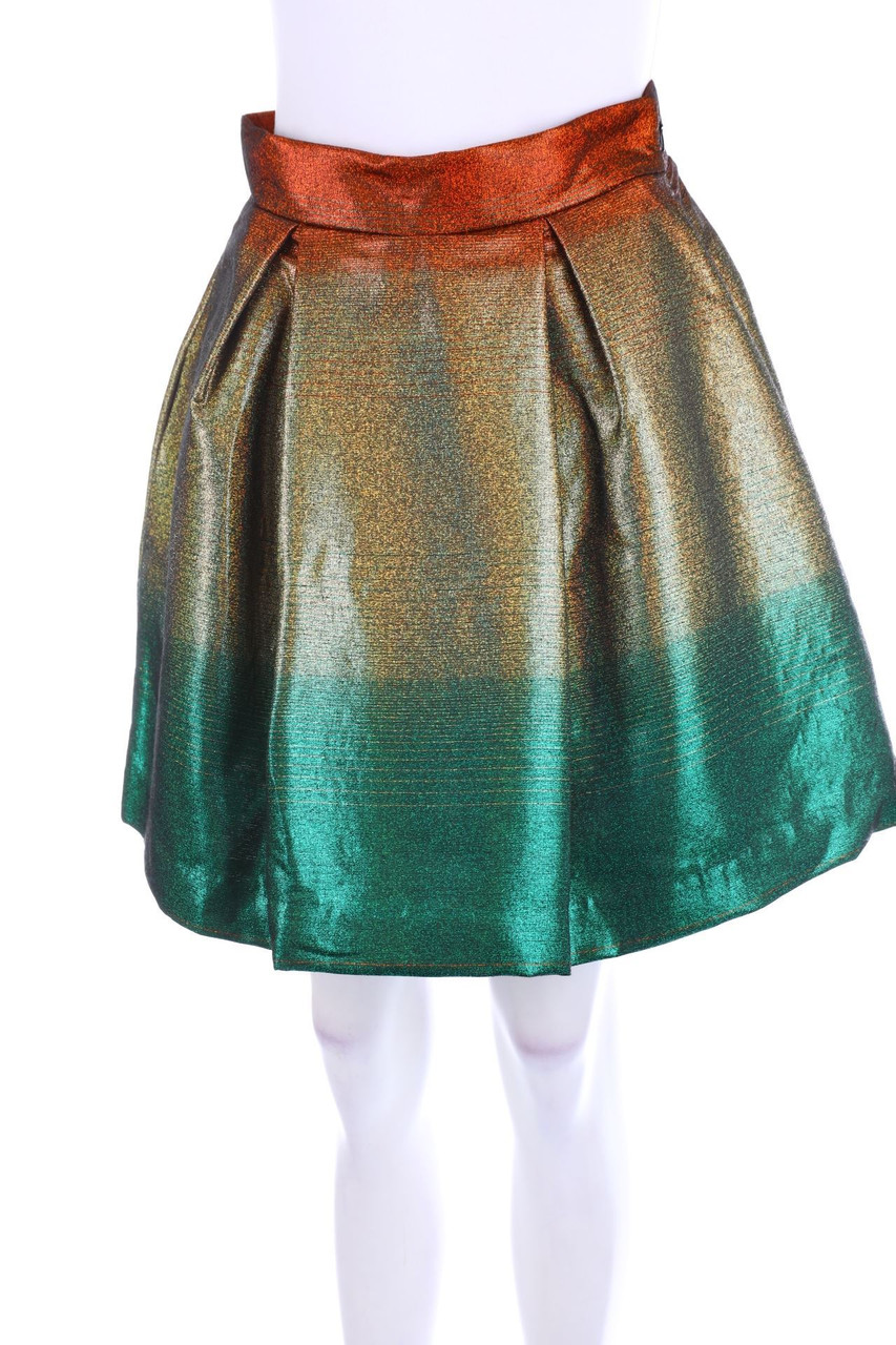 Simona Corsellini - Metallic Pleated-Skirt - D 36