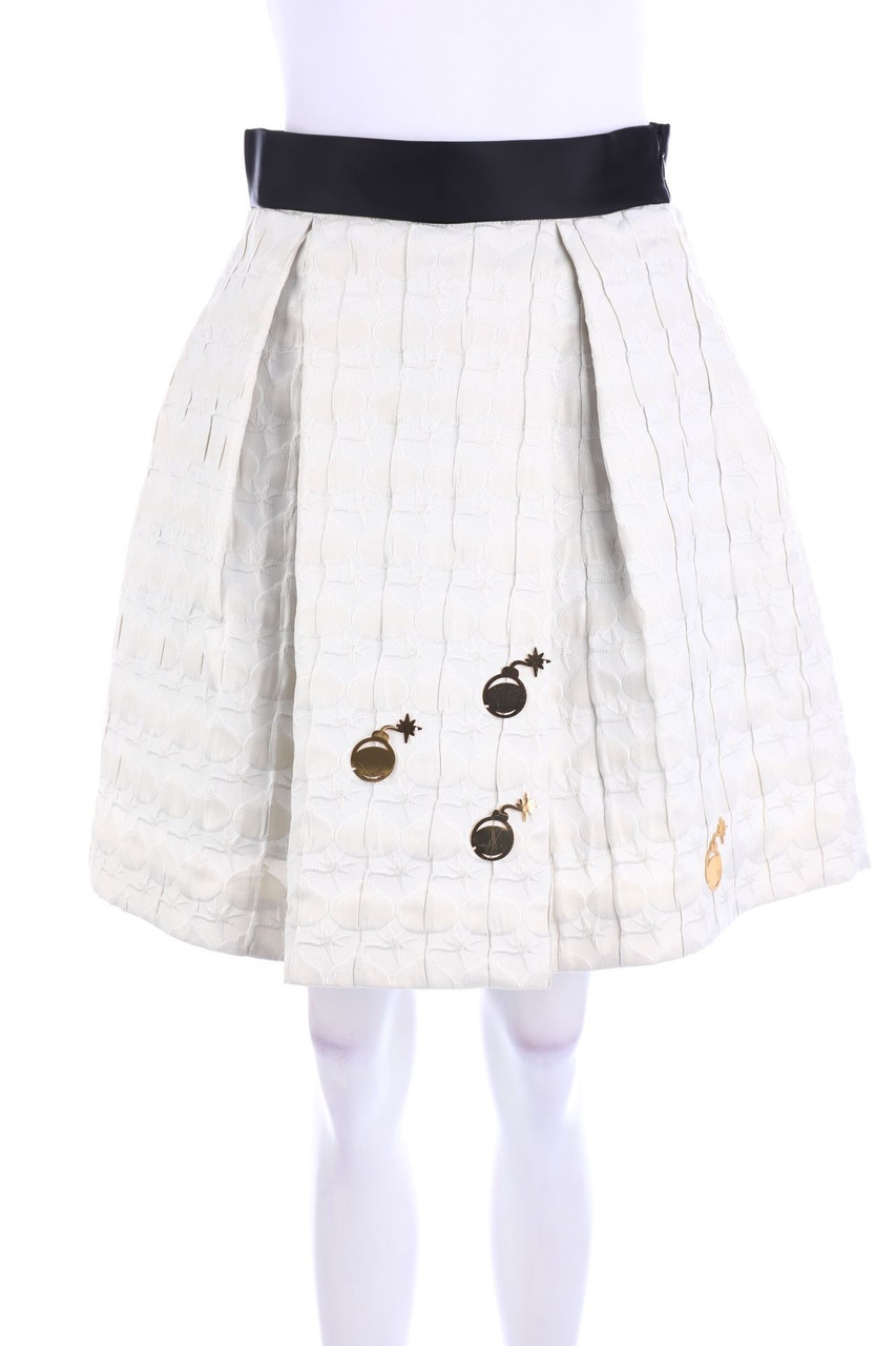 Simona Corsellini - Pleated-Skirt with Applications - D 42