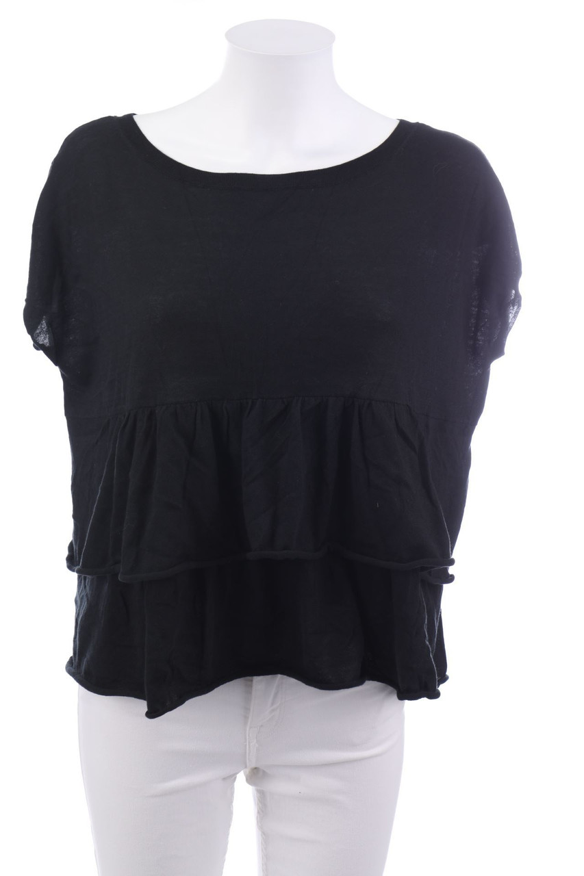 PAROSH - Strick-Shirt mit Volants - L