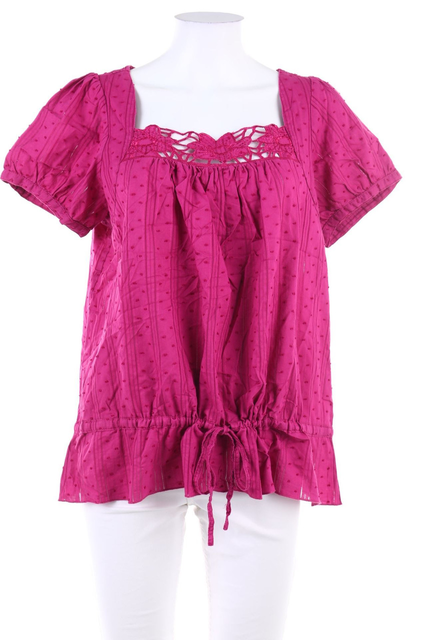 DAMART - Shortsleeve Blouse, Cotton with Drawstring - D 46