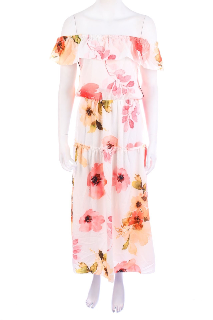 No Label - Carmen-Maxi Dress with Flower Print - S