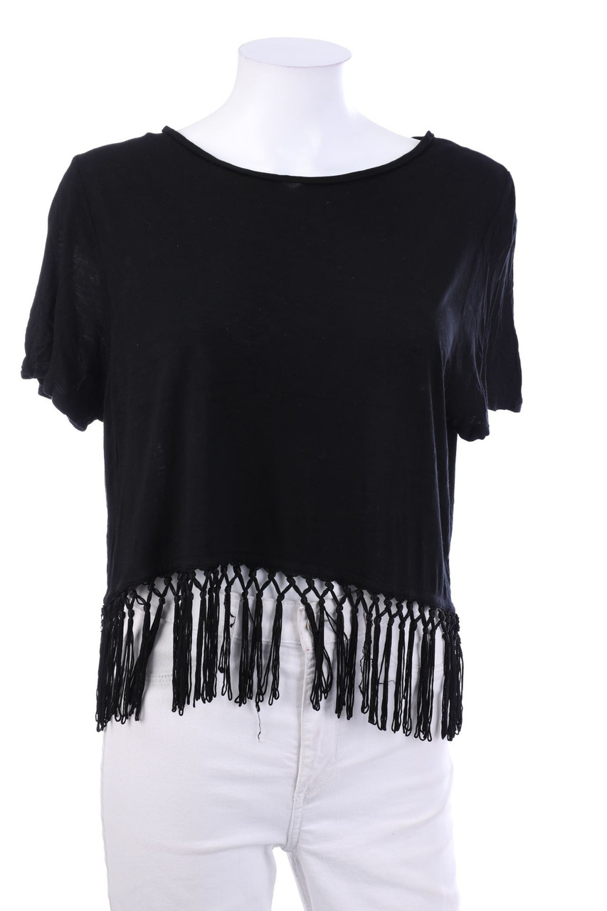 MOSQUITOS - Shortsleeve-Shirt with Fringes - S