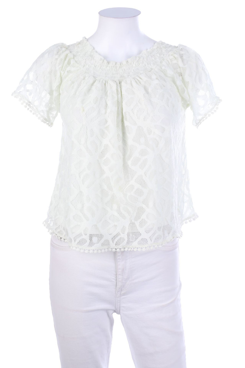 ATMOSPHERE - Kurzarm-Bluse aus Spitze - L