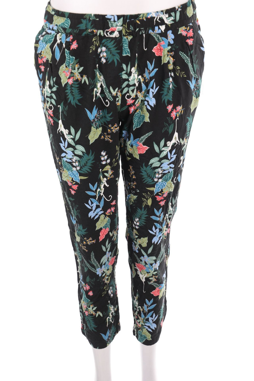 CAMAÏEU - Jogger-Hose mit Blumen-Print - M