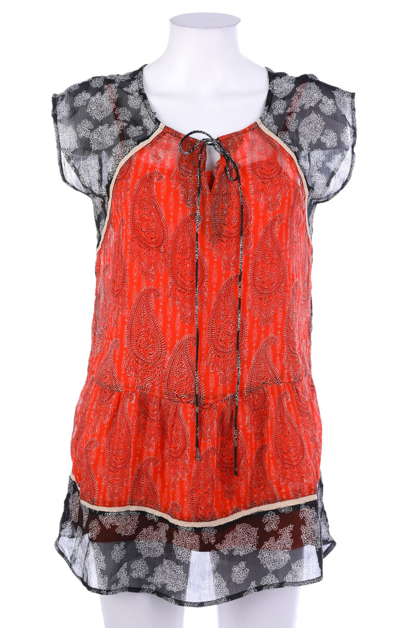 promod - Kurzarm-Bluse mit Muster - S