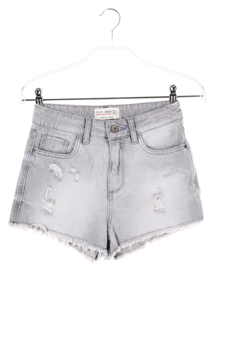ZARA - Distressed Jeans Shorts - XXS