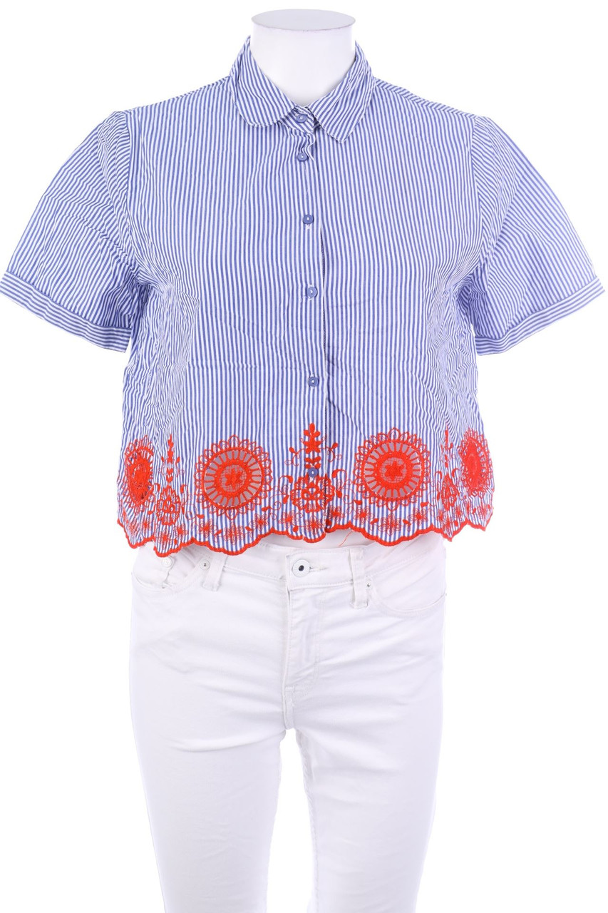 ZARA - Hemd-Bluse mit kurzem Ärmel - M