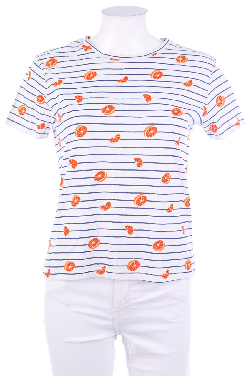 PULL&BEAR - Kurzarm-Shirt mit Streifen - S