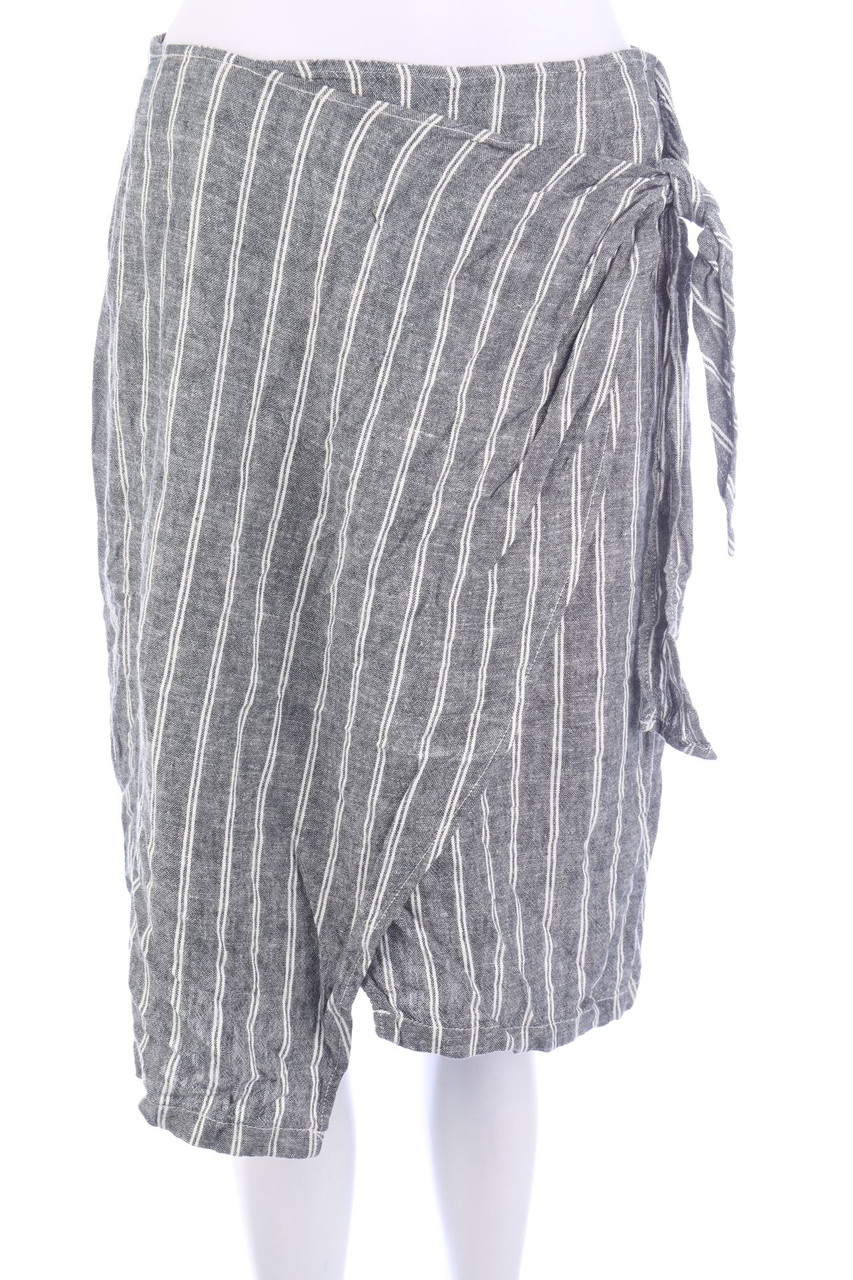 C&A - Rock aus Leinen-Mix in Wickel-Optik - M