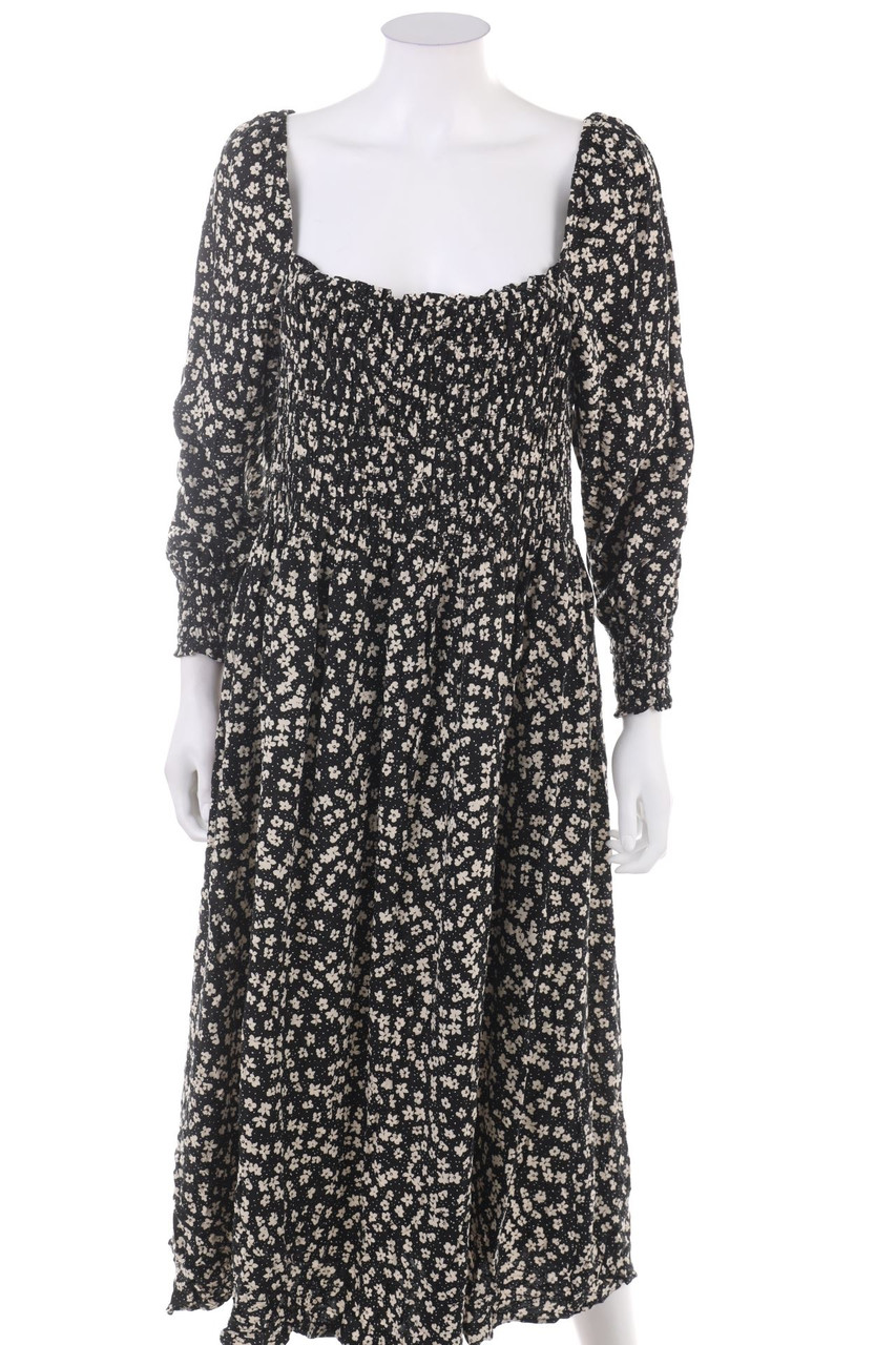 H&M - Midikleid aus Viskose mit Blumen-Print - L