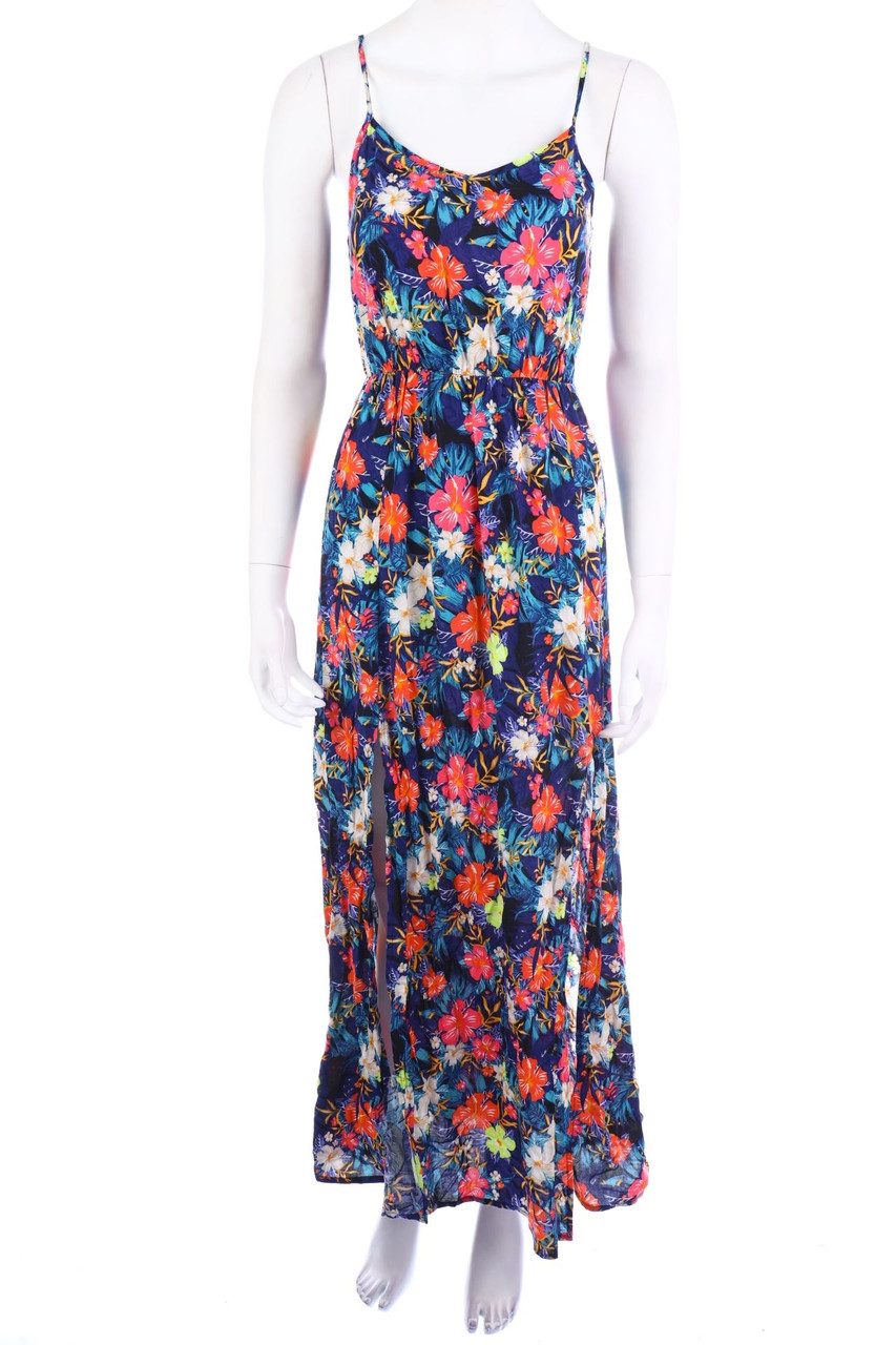 H&M - Maxi-Kleid mit Blumen-Print - XS